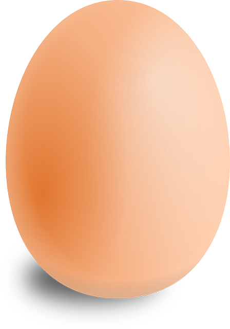 Depicts a Whole egg