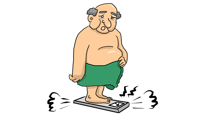 Image depicts overweight person to support the main theme of the post, ageing effects elderly nutrition