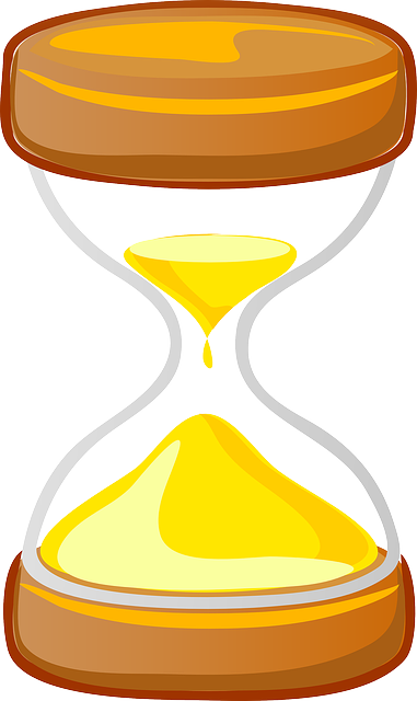 Image of an hour glass to support the time needed for each stretching exercise