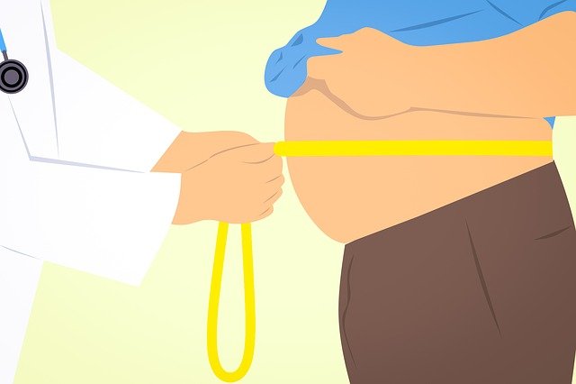 Image of doctor measuring obesity to support the text, obesity is an indicator of lack of exercise which creates a risk of dementia, obesity is also a risk for diabetes and high blood pressure