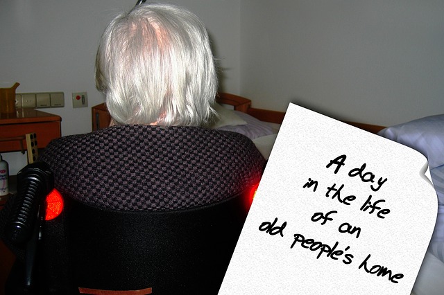 image of an older person in a care home, who has lost independence