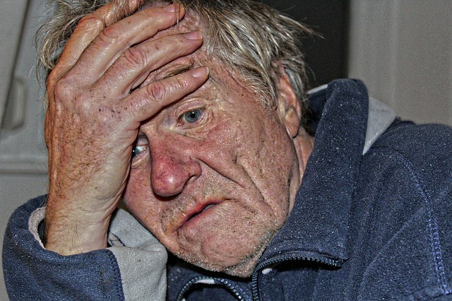 Image of old man suffering from memory loss, dementia which supports the text 