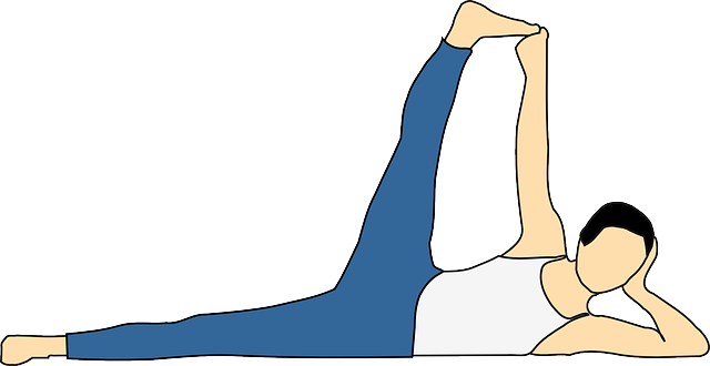 Image shows a person stretching which supports the post title