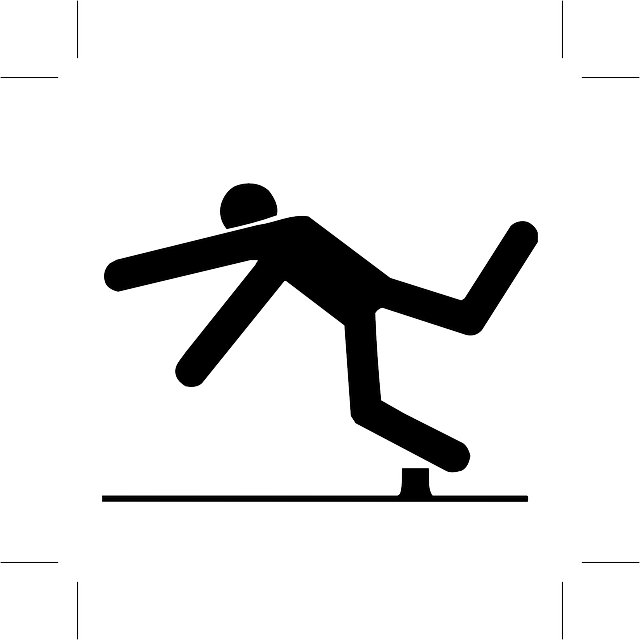 Image depicts a person falling over from a trip