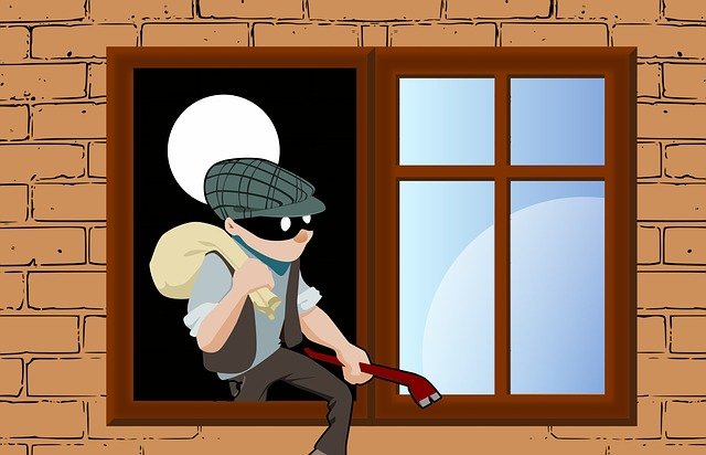 Image of a burglar supports the text on house security