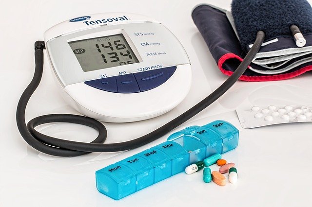Image of blood testing kit to support the text, High Blood Pressure is a risk for dementia