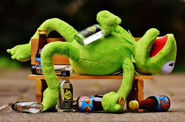 Kermit drunk to support the text on high alcohol consumption, drinking excessively can increase your risk of developing dementia