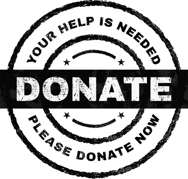 Image of a charity donate sign to support the text Charity scams