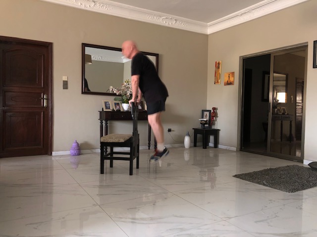 Jumping leg exercise