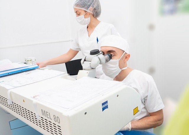 Image of medical laser operation
