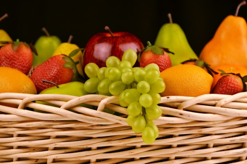 Fresh Fruits should make up a 1/4 of your plate