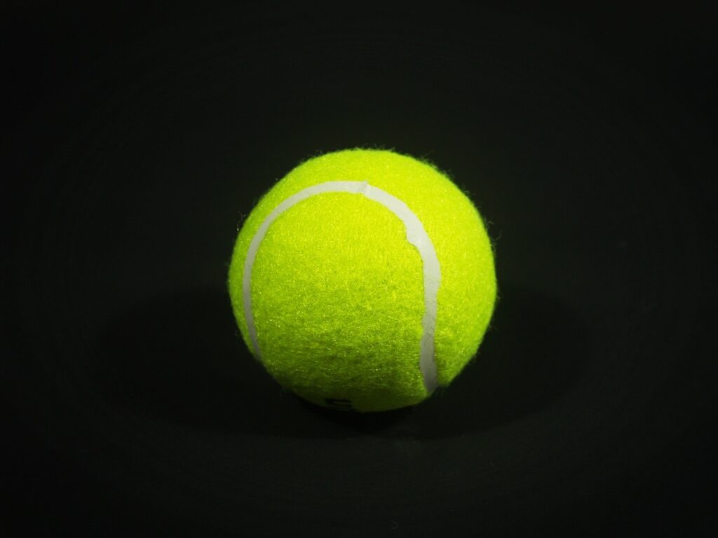 A tennis ball is perfect for strengthening your handgrip and forearms
