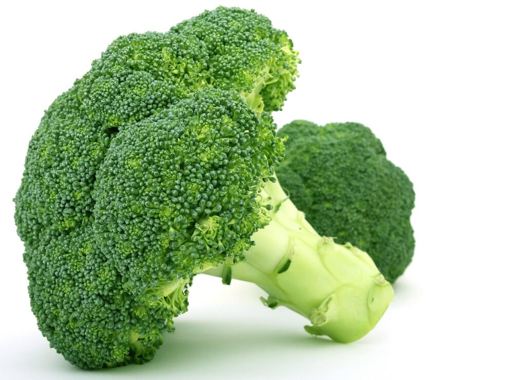 A cup of cooked or raw broccoli delivers almost a full day's dose of vitamin C, which plays an essential role in building and boosting collagen. 