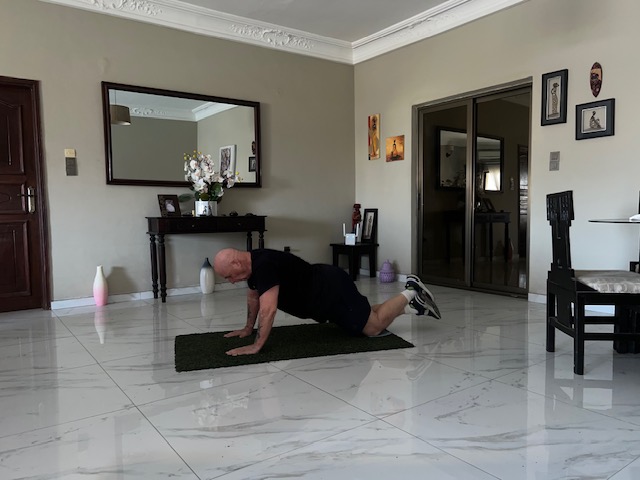 Kneeling push-ups are an easier option for beginners or those who can’t do push-ups. And although the push-up mainly targets the chest muscles, it is a bodyweight exercise that works your triceps and front shoulder muscles.