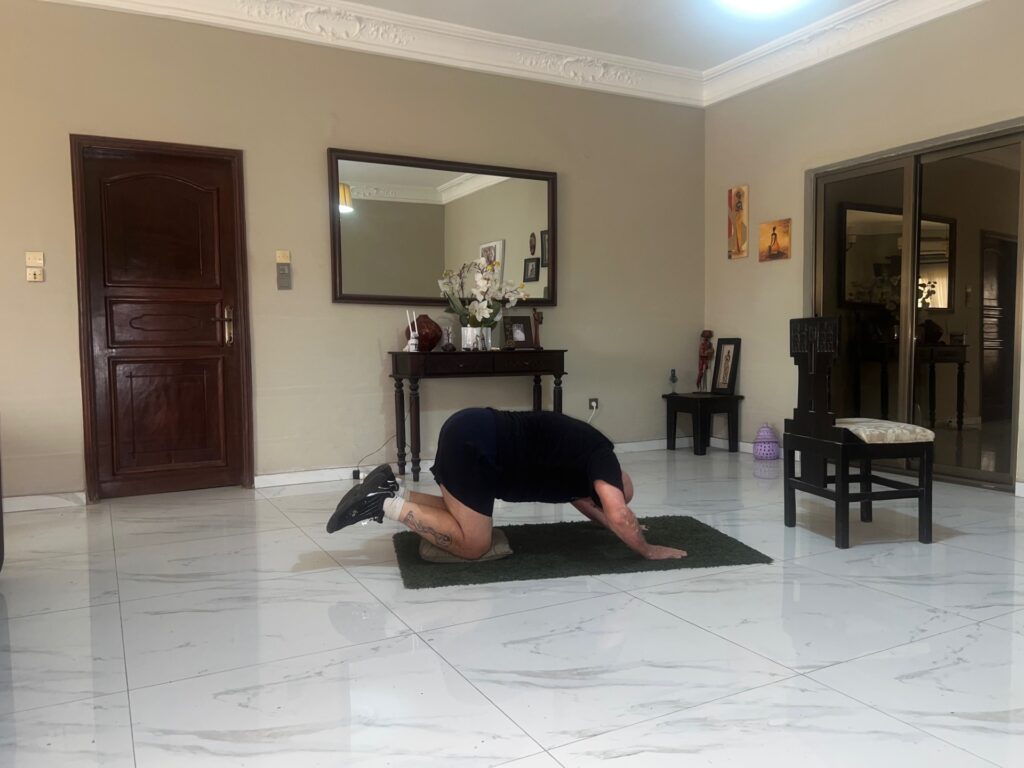 3. Cat-Cow Stretch (for Spine, Hips, and Shoulders) Loosens the spine, hips, and shoulders to ease stiffness and improve flexibility.